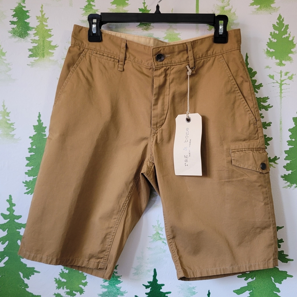 rag & bone Men's Tan Cargo Shorts